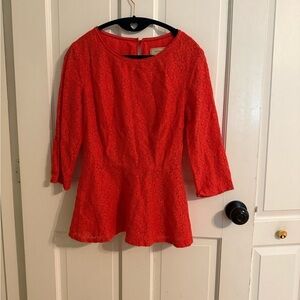 Moulinette Souers (Anthropologie) Peplum-Style Top | Women’s Size 6 | y2k style